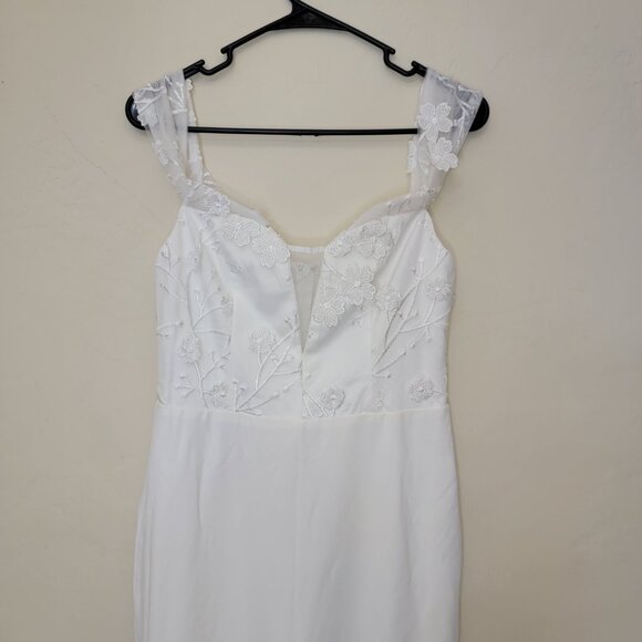 Lulus White Lovely Embroidered Off Shoulder Jumpsuit, #2188476, Size M, $57 - Picture 5 of 8